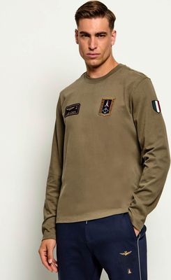 T-shirt męski na wiosnę Aeronautica Militare ze sklepu: Gomez Fashion Store w kategorii: T-shirty męskie - zdjęcie 874714-BD9-10338_AM264M000024433