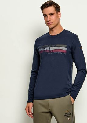 T-shirt męski Aeronautica Militare ze sklepu: Gomez Fashion Store w kategorii: T-shirty męskie - zdjęcie 874714-BD9-10338_AM264M000026001