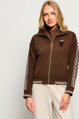 Bluza damska na jesień Aeronautica Militare ze sklepu: Gomez Fashion Store w kategorii: Bluzy damskie - zdjęcie 874714-BD9-10338_AM265W000013442