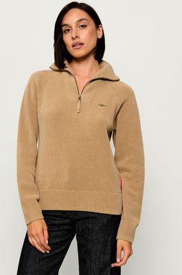 Sweter damski casual Aeronautica Militare ze sklepu: Gomez Fashion Store w kategorii: Swetry damskie - zdjęcie 874714-BD9-10338_AM265W000014477