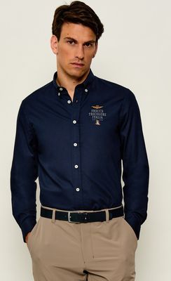 Aeronautica Militare - Koszula męska z klasycznym kołnierzykiem ze sklepu: Gomez Fashion Store w kategorii: Koszule męskie - zdjęcie 874714-BD9-10338_AM265M000036001