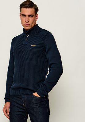 Sweter męski Aeronautica Militare ze sklepu: Gomez Fashion Store w kategorii: Swetry męskie - zdjęcie 874714-BD9-10338_AM265M000044001