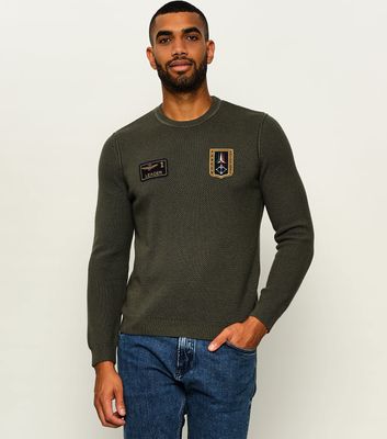 Sweter męski casual Aeronautica Militare ze sklepu: Gomez Fashion Store w kategorii: Swetry męskie - zdjęcie 874714-BD9-10338_AM265M000048433