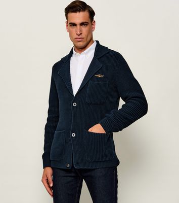 Sweter męski na zimę casual Aeronautica Militare ze sklepu: Gomez Fashion Store w kategorii: Swetry męskie - zdjęcie 874714-BD9-10338_AM265M000053001