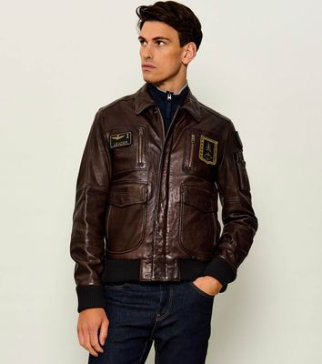 Kurtka męska na jesień Aeronautica Militare ze sklepu: Gomez Fashion Store w kategorii: Kurtki męskie - zdjęcie 874714-BD9-10338_AM265M000063450