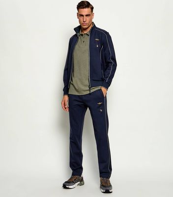 Dres męski w sportowym stylu Aeronautica Militare ze sklepu: Gomez Fashion Store w kategorii: Dresy męskie - zdjęcie 874714-BD9-10338_AM265M000070001