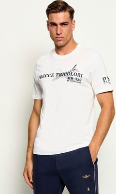 T-shirt męski na wiosnę Aeronautica Militare ze sklepu: Gomez Fashion Store w kategorii: T-shirty męskie - zdjęcie 874714-BD9-10338_AM265M000071002