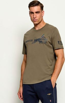 T-shirt męski na wiosnę młodzieżowy Aeronautica Militare ze sklepu: Gomez Fashion Store w kategorii: T-shirty męskie - zdjęcie 874714-BD9-10338_AM265M000071433