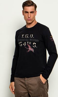 T-shirt męski Aeronautica Militare ze sklepu: Gomez Fashion Store w kategorii: T-shirty męskie - zdjęcie 874714-BD9-10338_AM265M000073004