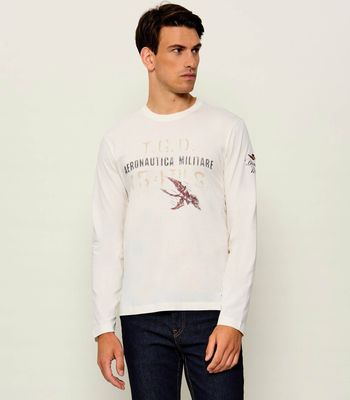 T-shirt męski młodzieżowy Aeronautica Militare ze sklepu: Gomez Fashion Store w kategorii: T-shirty męskie - zdjęcie 874714-BD9-10338_AM265M000073002