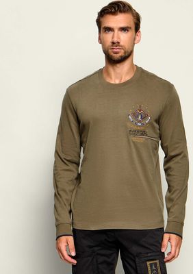 Bluza męska jesienna Aeronautica Militare ze sklepu: Gomez Fashion Store w kategorii: Bluzy męskie - zdjęcie 874714-BD9-10338_AM265M000075433