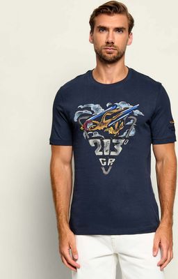 T-shirt męski młodzieżowy Aeronautica Militare ze sklepu: Gomez Fashion Store w kategorii: T-shirty męskie - zdjęcie 874714-BD9-10338_AM265M000077001