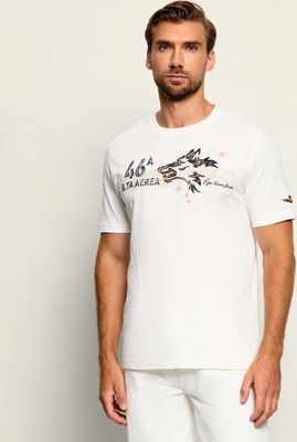 T-shirt męski młodzieżowy Aeronautica Militare ze sklepu: Gomez Fashion Store w kategorii: T-shirty męskie - zdjęcie 874714-BD9-10338_AM265M000078002