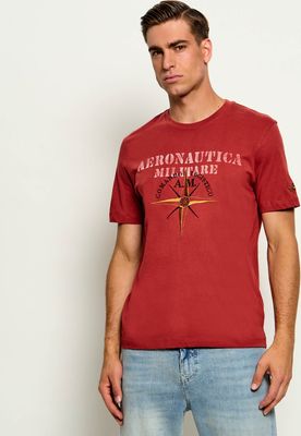 T-shirt męski na wiosnę Aeronautica Militare ze sklepu: Gomez Fashion Store w kategorii: T-shirty męskie - zdjęcie 874714-BD9-10338_AM265M000080479
