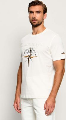 T-shirt męski w stylu młodzieżowym Aeronautica Militare ze sklepu: Gomez Fashion Store w kategorii: T-shirty męskie - zdjęcie 874714-BD9-10338_AM265M000080002