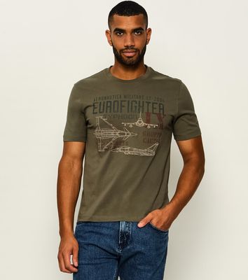 T-shirt męski wiosenny Aeronautica Militare ze sklepu: Gomez Fashion Store w kategorii: T-shirty męskie - zdjęcie 874714-BD9-10338_AM265M000081433