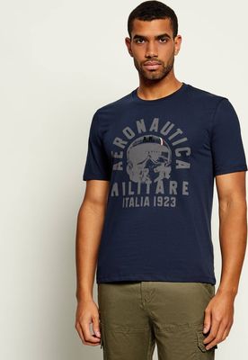 T-shirt męski młodzieżowy Aeronautica Militare ze sklepu: Gomez Fashion Store w kategorii: T-shirty męskie - zdjęcie 874714-BD9-10338_AM265M000082001
