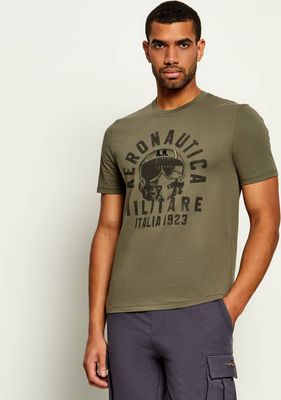 T-shirt męski młodzieżowy na wiosnę Aeronautica Militare ze sklepu: Gomez Fashion Store w kategorii: T-shirty męskie - zdjęcie 874714-BD9-10338_AM265M000082433