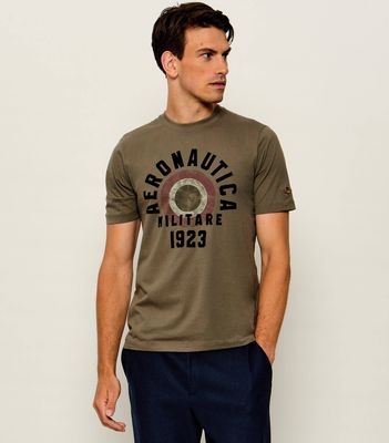 Aeronautica Militare - T-shirt męski młodzieżowy ze sklepu: Gomez Fashion Store w kategorii: T-shirty męskie - zdjęcie 874714-BD9-10338_AM265M000084433