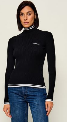 Sweter damski na zimę Off White ze sklepu: Gomez Fashion Store w kategorii: Swetry damskie - zdjęcie 874714-BD9-10338_OF265W000003082