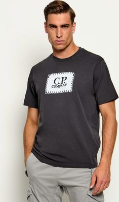 T-shirt męski wiosenny C.P. Company ze sklepu: Gomez Fashion Store w kategorii: T-shirty męskie - zdjęcie 874714-BD9-10338_CY264M000018985