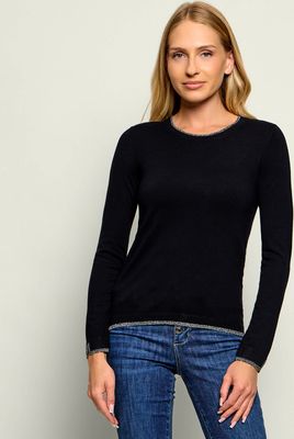 Sweter damski zimowy Liu Jo ze sklepu: Gomez Fashion Store w kategorii: Swetry damskie - zdjęcie 874714-BD9-10338_LJ264W000108222