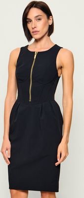 Elisabetta Franchi - Sukienka dopasowana ze sklepu: Gomez Fashion Store w kategorii: Sukienki - zdjęcie 874714-BD9-10338_EF264W000058110