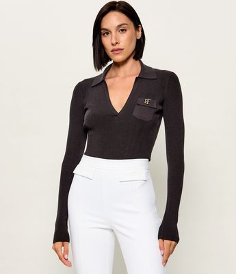 Bluzka damska jesienna Elisabetta Franchi ze sklepu: Gomez Fashion Store w kategorii: Bluzki damskie - zdjęcie 874714-BD9-10338_EF264W000079A91