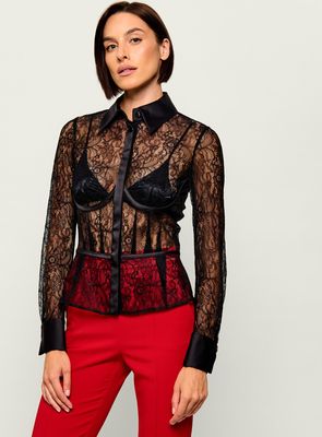 Elisabetta Franchi - Koszula damska ze sklepu: Gomez Fashion Store w kategorii: Koszule damskie - zdjęcie 874714-BD9-10338_EF264W000084110