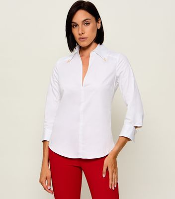 Koszula damska na wiosnę Elisabetta Franchi ze sklepu: Gomez Fashion Store w kategorii: Koszule damskie - zdjęcie 874714-BD9-10338_EF264W000085100