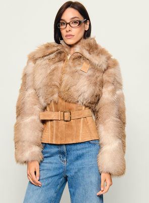 Kurtka damska Elisabetta Franchi ze sklepu: Gomez Fashion Store w kategorii: Kurtki damskie - zdjęcie 874714-BD9-10338_EF264W000091608