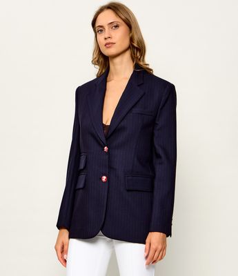 Marynarka na jesień Elisabetta Franchi ze sklepu: Gomez Fashion Store w kategorii: Marynarki damskie - zdjęcie 874714-BD9-10338_EF264W000092E95