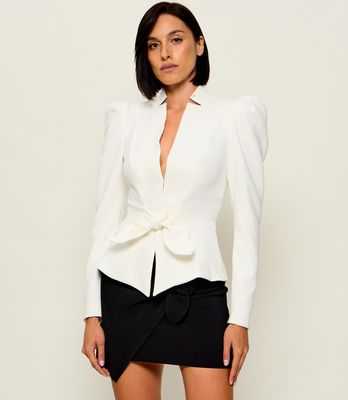 Marynarka elegancki Elisabetta Franchi ze sklepu: Gomez Fashion Store w kategorii: Marynarki damskie - zdjęcie 874714-BD9-10338_EF264W000096360