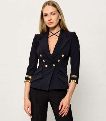 Marynarka Elisabetta Franchi ze sklepu: Gomez Fashion Store w kategorii: Marynarki damskie - zdjęcie 874714-BD9-10338_EF264W000098110