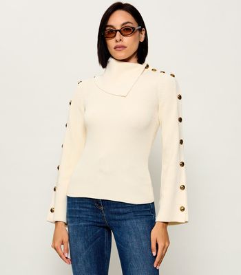 Elisabetta Franchi - Sweter damski casual ze sklepu: Gomez Fashion Store w kategorii: Swetry damskie - zdjęcie 874714-BD9-10338_EF264W000126193