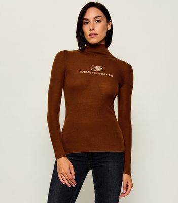 Elisabetta Franchi - Sweter damski casualowy ze sklepu: Gomez Fashion Store w kategorii: Swetry damskie - zdjęcie 874714-BD9-10338_EF264W000133E98