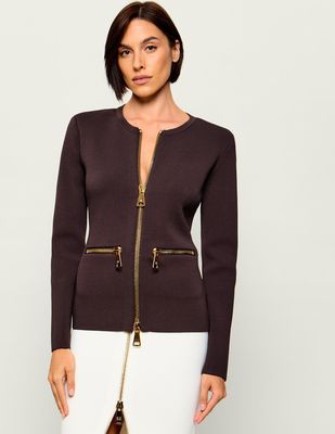 Marynarka jesienny elegancki Elisabetta Franchi ze sklepu: Gomez Fashion Store w kategorii: Marynarki damskie - zdjęcie 874714-BD9-10338_EF264W000136A91