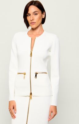 Marynarka elegancki na wiosnę Elisabetta Franchi ze sklepu: Gomez Fashion Store w kategorii: Marynarki damskie - zdjęcie 874714-BD9-10338_EF264W000136360