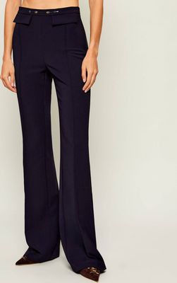 Spodnie damskie jesienne Elisabetta Franchi ze sklepu: Gomez Fashion Store w kategorii: Spodnie damskie - zdjęcie 874714-BD9-10338_EF264W000142888