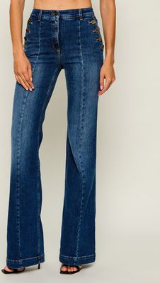 Elisabetta Franchi - Jeansy damskie casual ze sklepu: Gomez Fashion Store w kategorii: Jeansy damskie - zdjęcie 874714-BD9-10338_EF264W000150577
