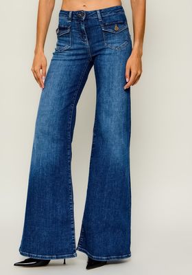 Jeansy damskie casual Elisabetta Franchi ze sklepu: Gomez Fashion Store w kategorii: Jeansy damskie - zdjęcie 874714-BD9-10338_EF264W000155577
