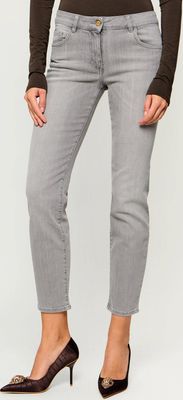 Elisabetta Franchi - szary Jeansy damskie w miejskim stylu ze sklepu: Gomez Fashion Store w kategorii: Jeansy damskie