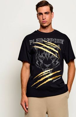 T-shirt męski na wiosnę Plein Sport ze sklepu: Gomez Fashion Store w kategorii: T-shirty męskie - zdjęcie 874714-BD9-10338_PS264M000032102