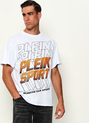 T-shirt męski wiosenny młodzieżowy Plein Sport ze sklepu: Gomez Fashion Store w kategorii: T-shirty męskie - zdjęcie 874714-BD9-10338_PS264M000030101