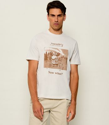 T-shirt męski na wiosnę Napapijri ze sklepu: Gomez Fashion Store w kategorii: T-shirty męskie - zdjęcie 874714-BD9-10338_NA265M000002288