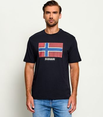 T-shirt męski w stylu młodzieżowym Napapijri ze sklepu: Gomez Fashion Store w kategorii: T-shirty męskie - zdjęcie 874714-BD9-10338_NA265M000005925