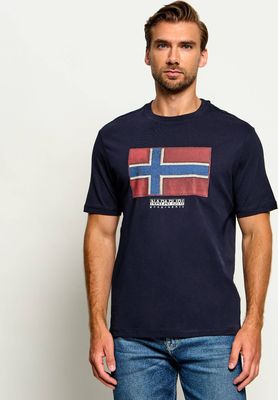 T-shirt męski w stylu młodzieżowym Napapijri ze sklepu: Gomez Fashion Store w kategorii: T-shirty męskie - zdjęcie 874714-BD9-10338_NA265M000005176