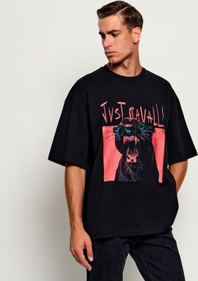 T-shirt męski na wiosnę Just Cavalli ze sklepu: Gomez Fashion Store w kategorii: T-shirty męskie - zdjęcie 874714-BD9-10338_CA265M000036899
