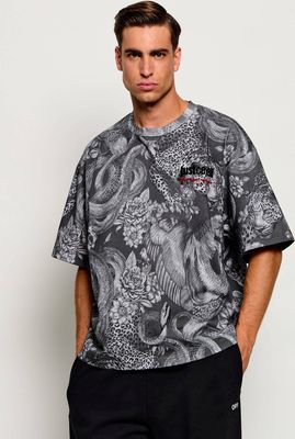 T-shirt męski wiosenny Just Cavalli ze sklepu: Gomez Fashion Store w kategorii: T-shirty męskie - zdjęcie 874714-BD9-10338_CA265M000041C23