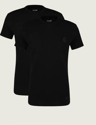 czarny T-shirt męski na wiosnę Just Cavalli ze sklepu: Gomez Fashion Store w kategorii: T-shirty męskie